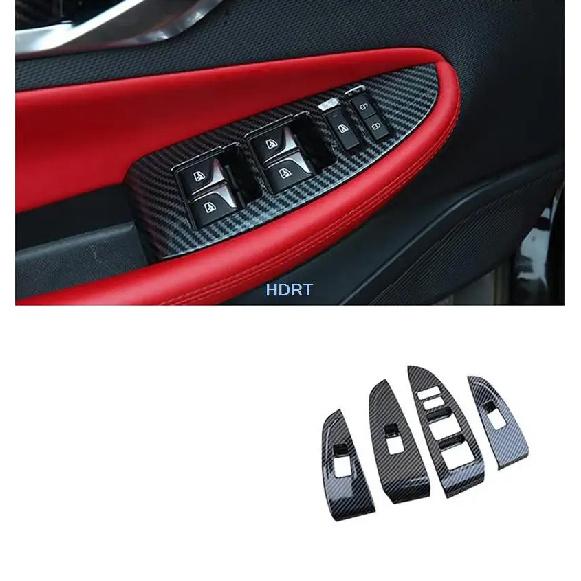 Rear Air Outlet Glass Switch Gear Water Cup Frame Carbon Fibre Interior For Changan UNIT UNI-T  + Car Accessories Styling