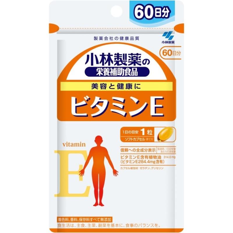 

Vitamin E 60 capsules from Kobayashi Pharmaceuticals