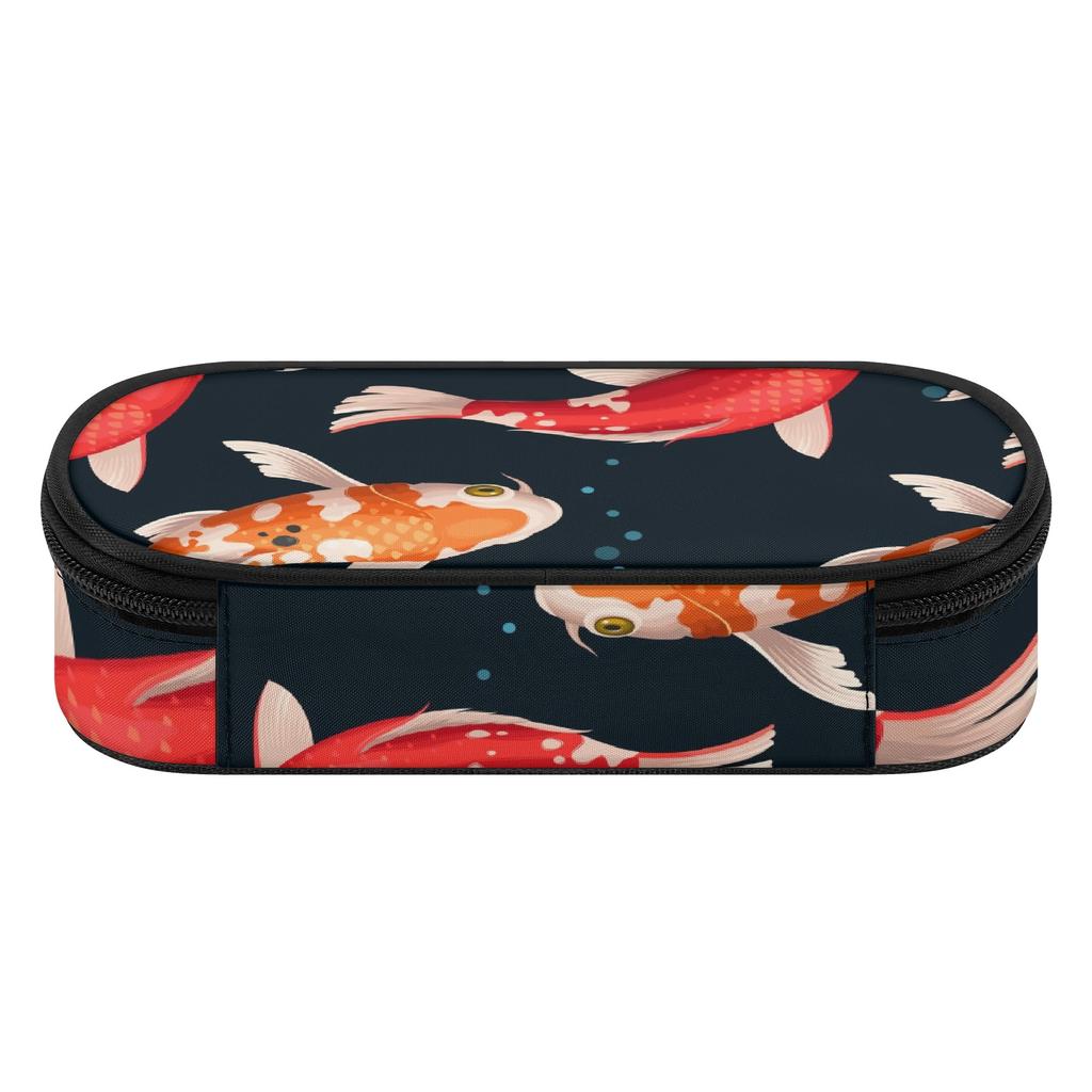 Pencil Bag Neat Design Durable 300D Polyester Smooth Zipper with Mesh Pocket Removable Divider and Pen Slots for Daily School Use