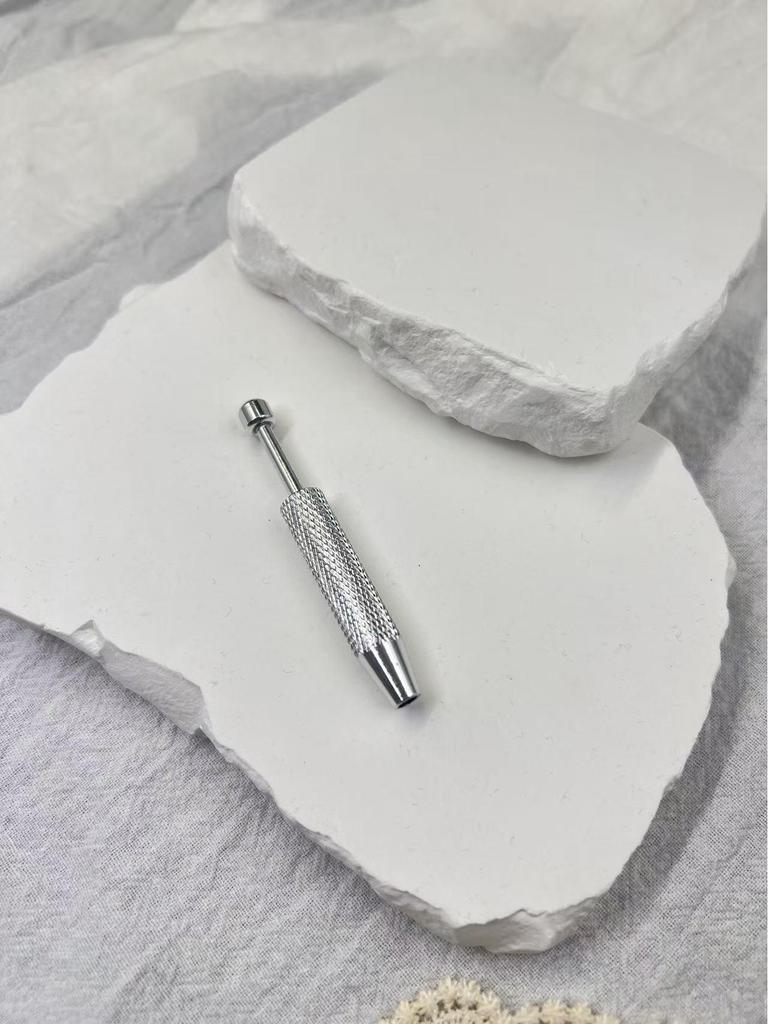 Stal nierdzewna Piercing w kształcie litery U do nosa z podwójnym cyrkonem