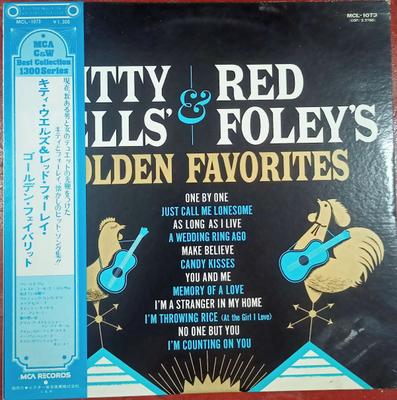 LP-Schallplatte KITTY WELLS' & RED FOLEY'S - Golden Favorites MCL1073 MCA CORAL 1975 Japan Obi Country