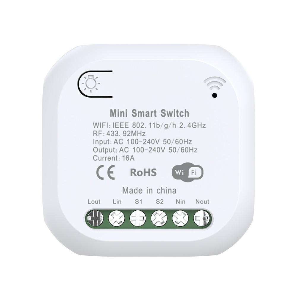Wireless Control Wifi Relay 10A 16A Current 100-240V Voltage Multiple Device Control Smart Home Relay With Two-way Control