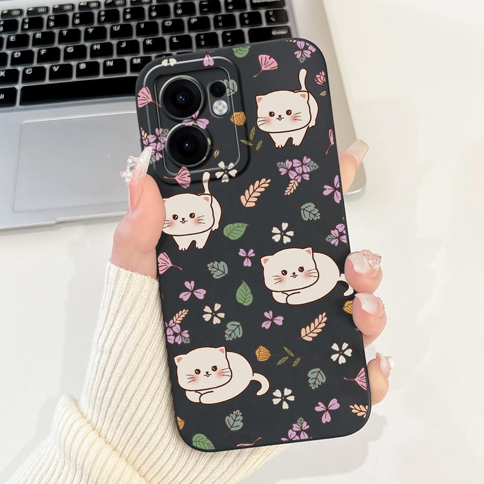 For OPPO Reno13 F 4G 5G Reno13 Pro Cute Cartoon Astronaut Cat Phone Case Reno 13F 13 13Pro Soft Silicone Shockproof Cases