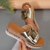 Thick-Soled Women Slippers Summer New Open-Toe Sandals Buckle Thick-Soled Shoes Lightweight Platform Slippers Slides Women
