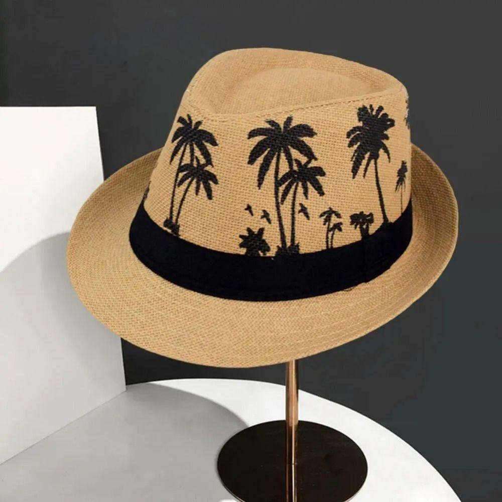 Sun Protection Sun Hat Coconut trees pattern Beach Cap Fashion Sunbonnet  Summer