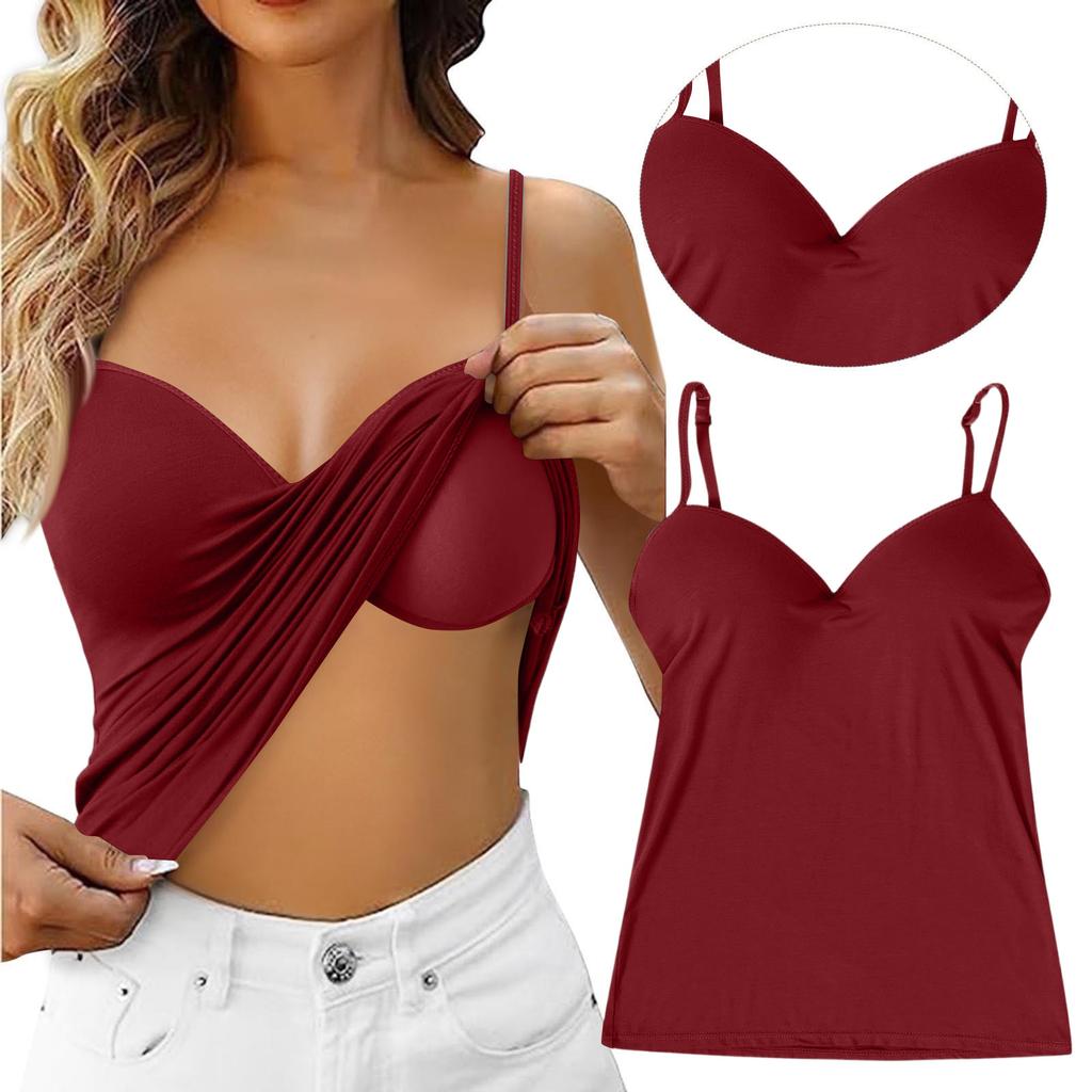 Women's Camisole With Bottom And Chest Pad, Sexy Oversized Underwear With Chest Pad