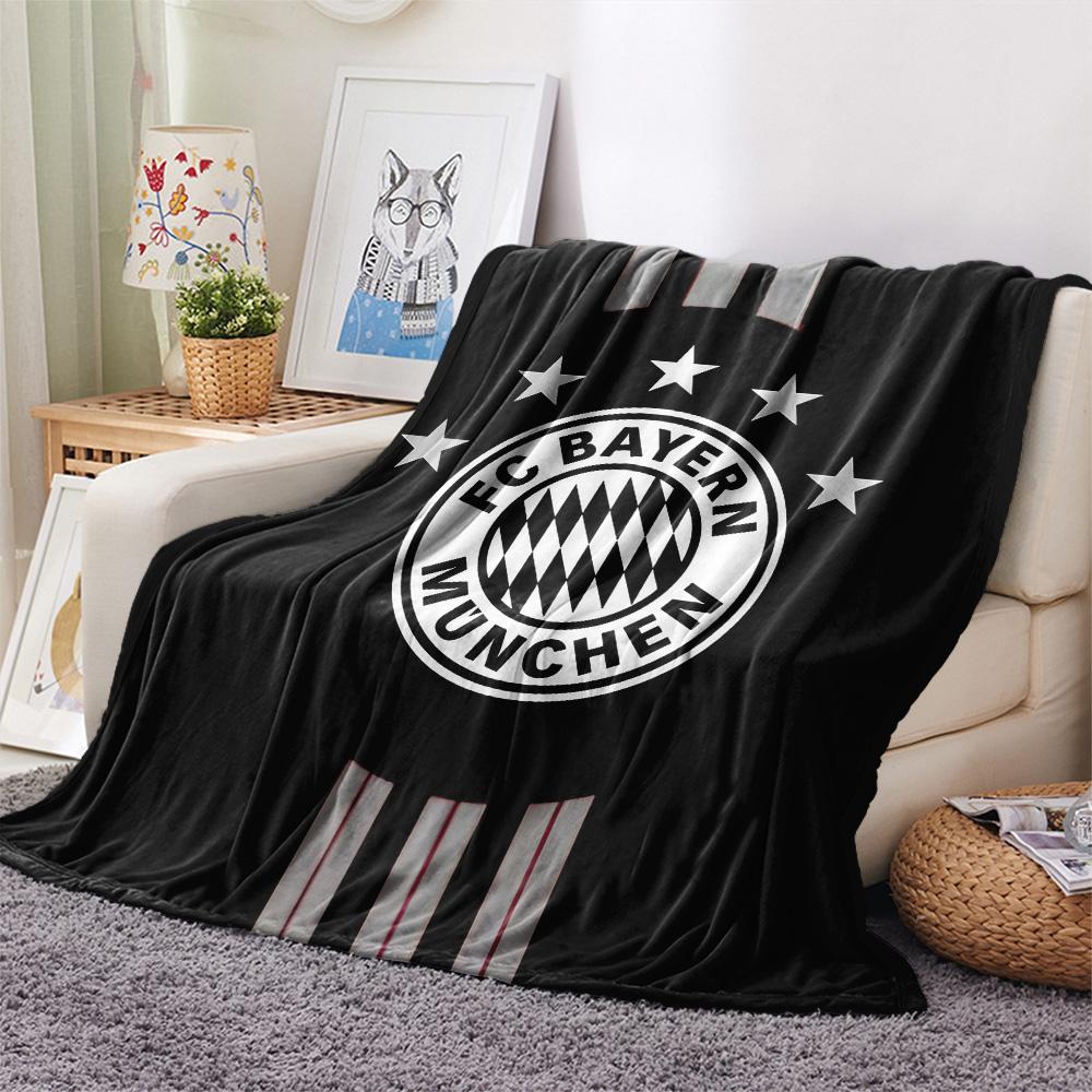 1pc Bayern Munich FC Print Flannel Blanket, High quality Comfortable for All Seasons, Home Decor, Warmth and Comfort, Perfect for Christmas Gifts 80cm x 120cm