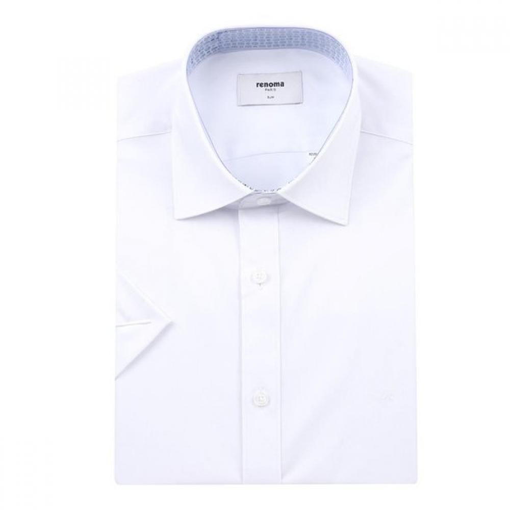 Renoma Slim Fit Comfortable Tc streTch Twill White Short Sleeve Shirt Rzusl0010 095