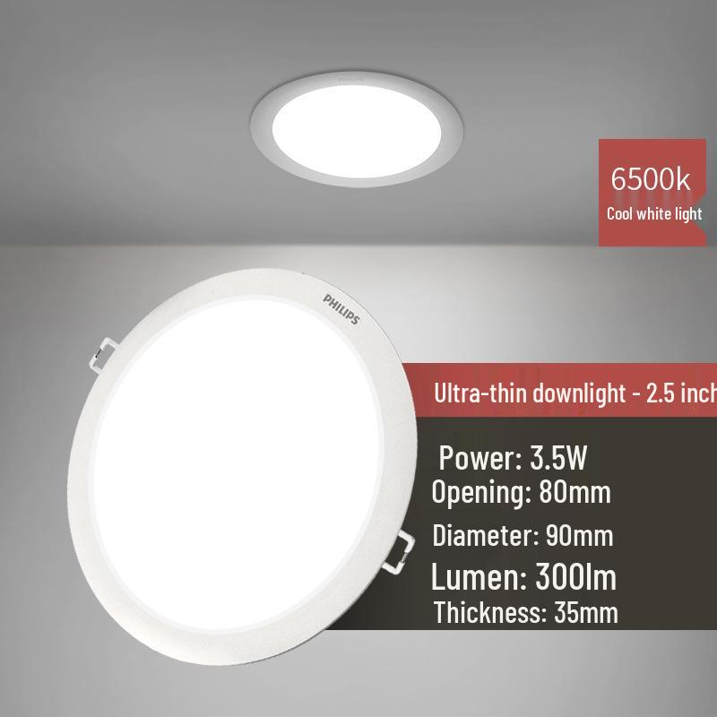 Spot LED de tavan încastrat Philips DN200 Mingxin ultra-subțire pentru living