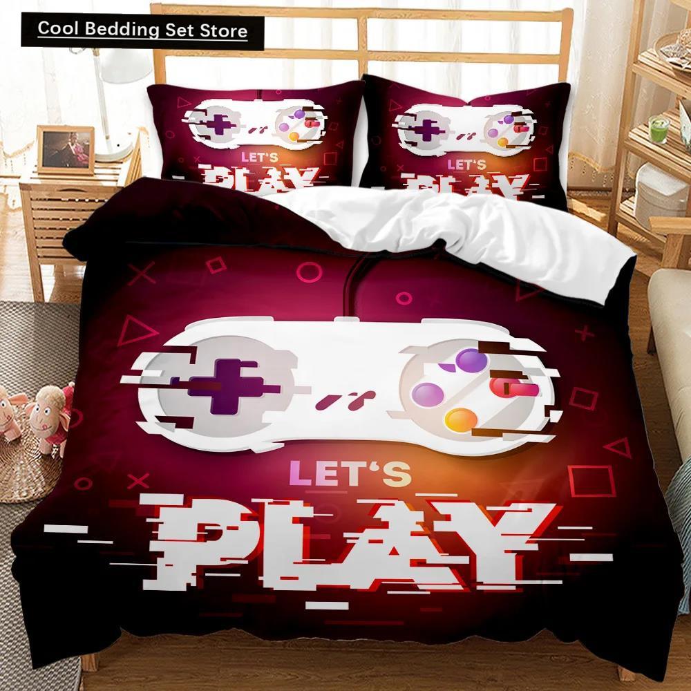 Set Copripiumino Gamer Pulsanti Azione Consolle Giochi Copripiumino Ragazze Ragazzi Giovani Adulti Videogioco Poliestere Copripiumino