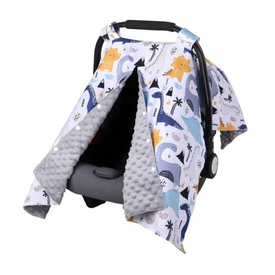 Baby Carrier Cover with Peekaboo Opening Double-Layer Fabric Infant Car Seat Canopy Stroller Cover Nursing Cover