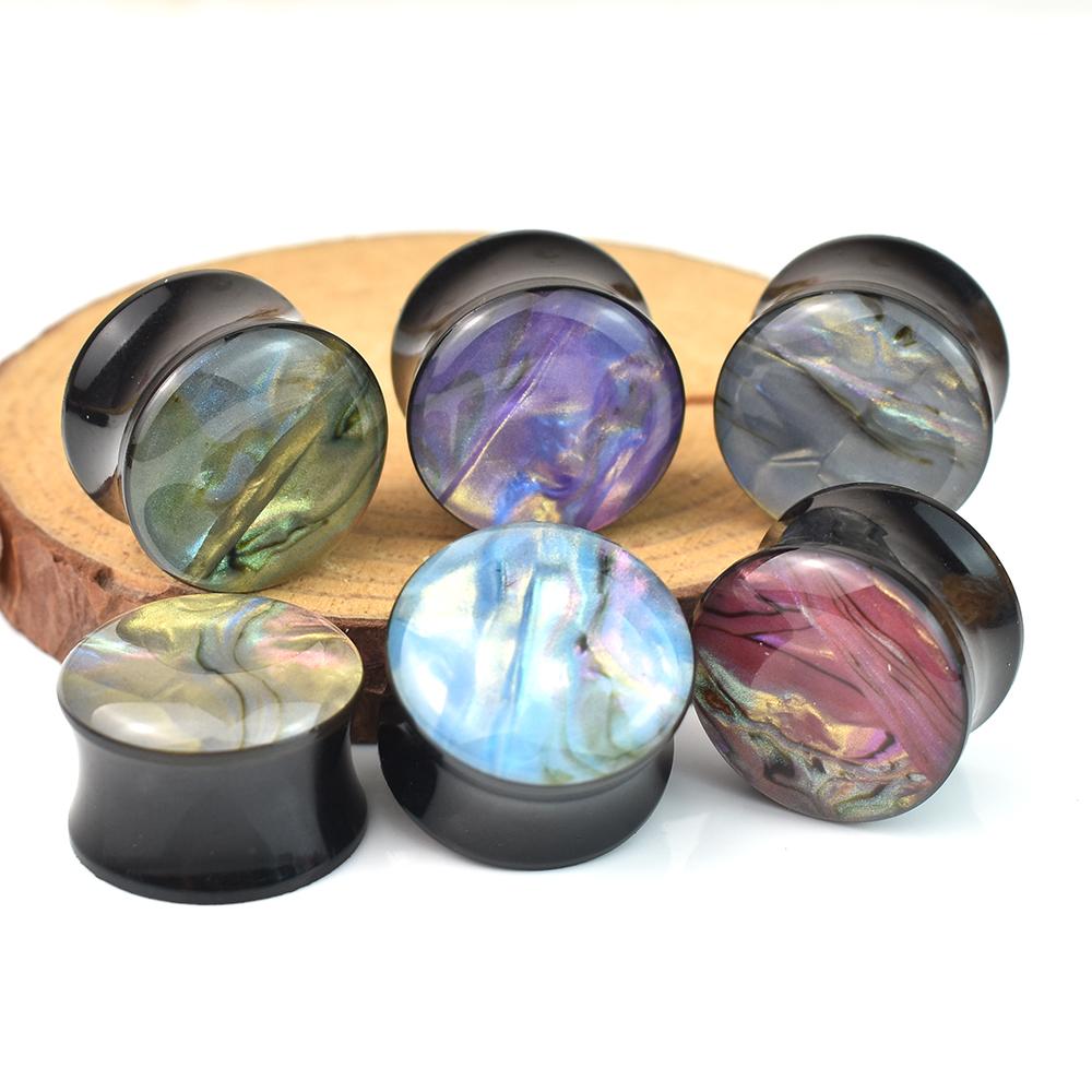 2 buc 6-50mm culoare gradient acrilic urechi calibre tuneluri dopuri urechi targa expander body piercing bijuterii pentru femei barbati