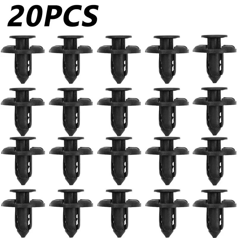 Nýtový držák podběhu, Klip, Spona, Upevňovací prvek, Zatlačovací typ, PP plastový klip na obložení pro upevnění karoserie, 100 ks, 8 mm, černý, nárazník auta