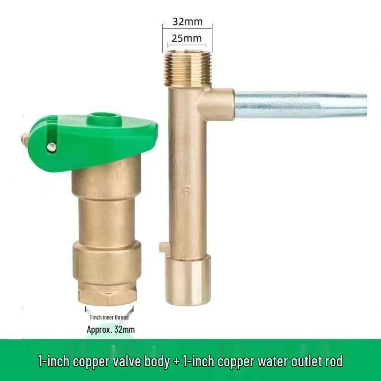 6-Minute Brass Water Outlet Valve Stem with Verdigris Collector and Sprinkler Head for Garden DN20