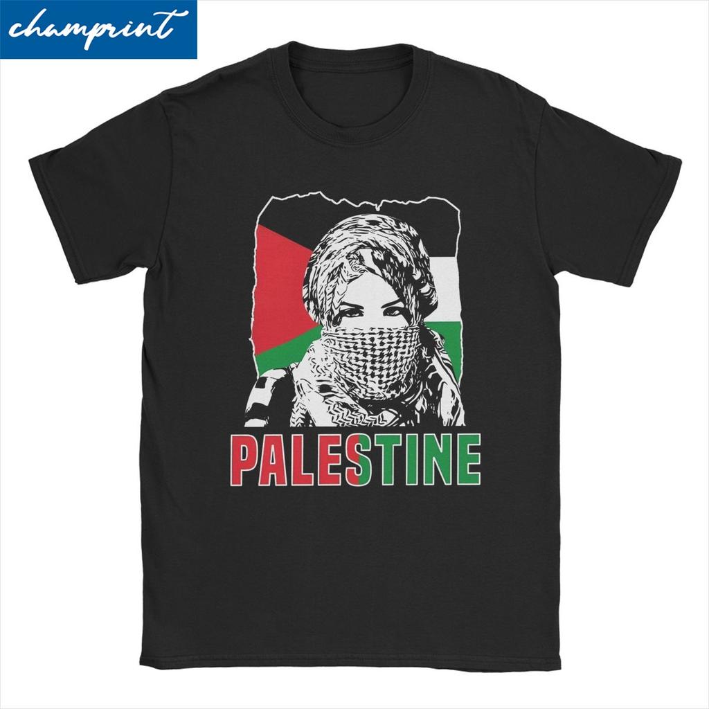 Men Women Shemagh Palestine T Shirts Arabic Hatta Kufiya Keffiyeh Cotton Tops Funny Short Sleeve O Neck Tees Party T-Shirts