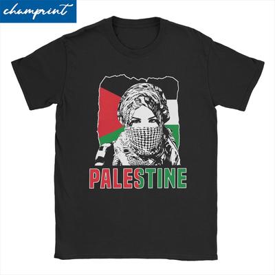 Pánské Dámské Šemag Palestinská Trička Arabská Hatta Kufiya Keffiyeh Bavlněné Topy Vtipná Trička s Krátkým Rukávem a Kulatým Výstřihem Párty Trička