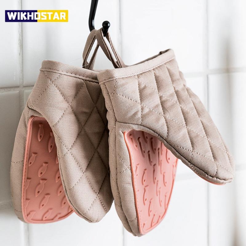 

1PCS Fish Shaped Silicone Anti Scald Oven Gloves Kitchen Silicone Gloves Tray Dish Holder Oven Gloves Multi-purpose Gloves сірий