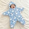 Copertina Swaddle in Flanella per Neonati, Sacco a Pelo, -Avvolgimento Anti-Sussulto per Esterno e Ora di Dormire