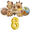 New Capybara Birthday Decoration Capybara Tableware Party Balloons Cups Plate Kit Banner Backdrop Cartoon Deco Supplies Set