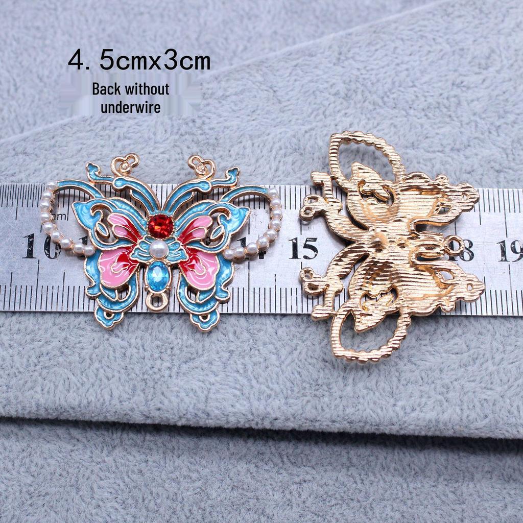 Colorful Cloisonné Enamel Butterfly Hanfu Hairpins & Hair Clips