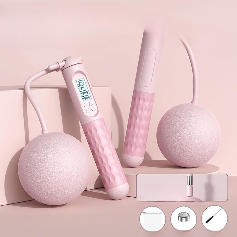 Skipping Rope Intelligent Cordless Counting Load-bearing Steel Wire Rope Student Sports Goods Big Ball Skipping Home Fitness Rope.