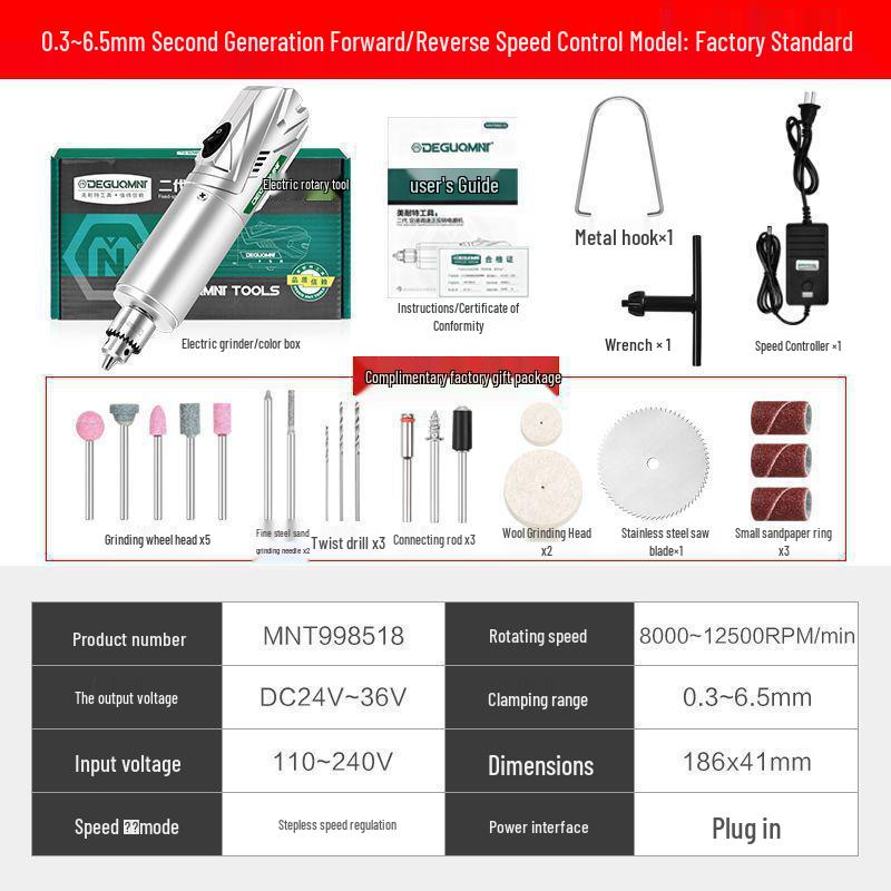 Minaite Handheld Electric Grinder for Jade & Wood Carving and Polishing