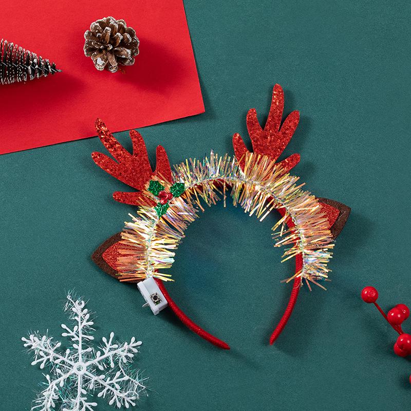 Luminous Christmas Antler Headband for Children & Adults