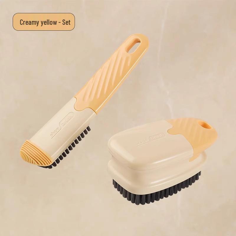 Soft Bristle Shoe Brush Set: Gentle Cleaning for Household Laundry & Shoes with Long Handle