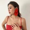 Vintage Große Blumenohrringe Koreanischer Stil Böhmische Hängeohrringe Blumenstecker Ohrringe Frauen
