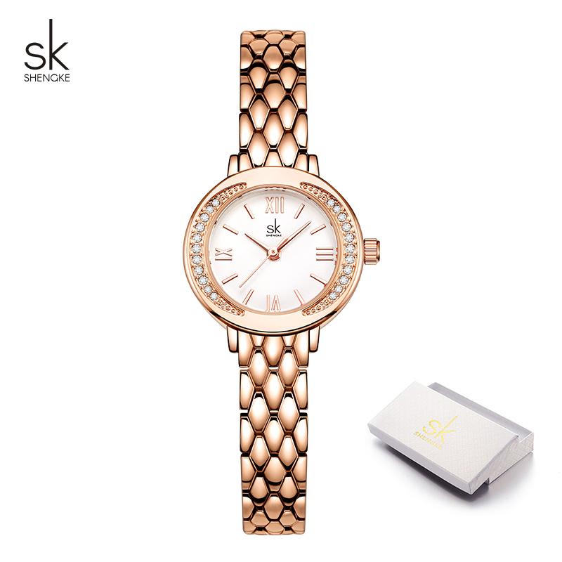 Shengke New Design Women's Quartz Watches Top Brand Ladies Wristwatches Original Female Best Elegant Gifts Clock