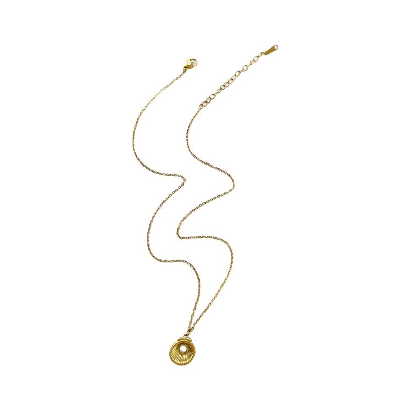 Ocean Themed Starfish Shell Stainless Steel Adjustable Lightweight Necklace Fashion Jewelry For Women Daily Wear