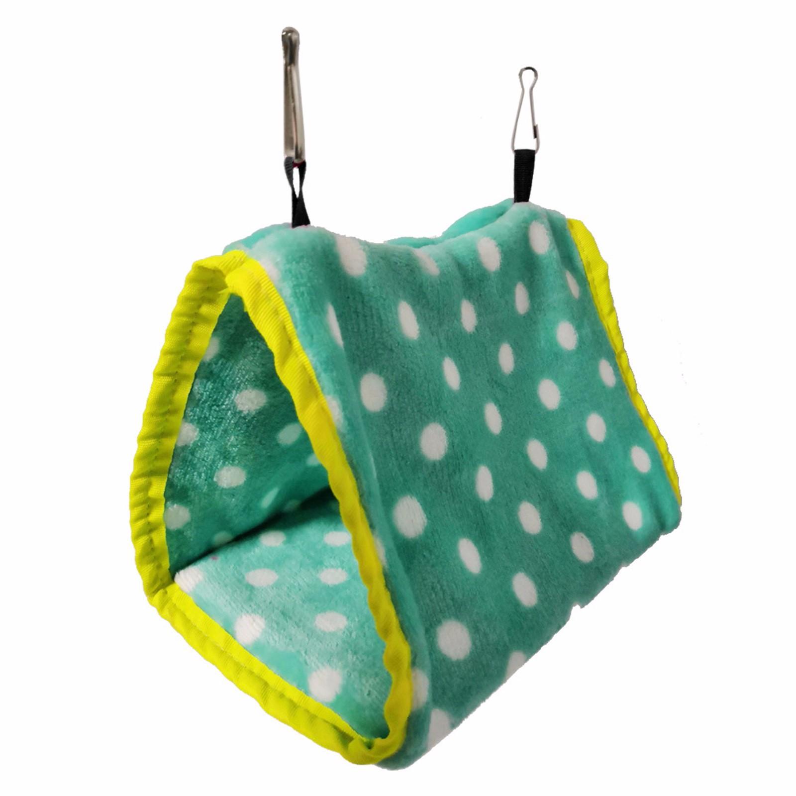 

Parrot Ham-mock Bird Hanging Bed House Plush Winter Warm Cage Ne-st Tent S зелёный