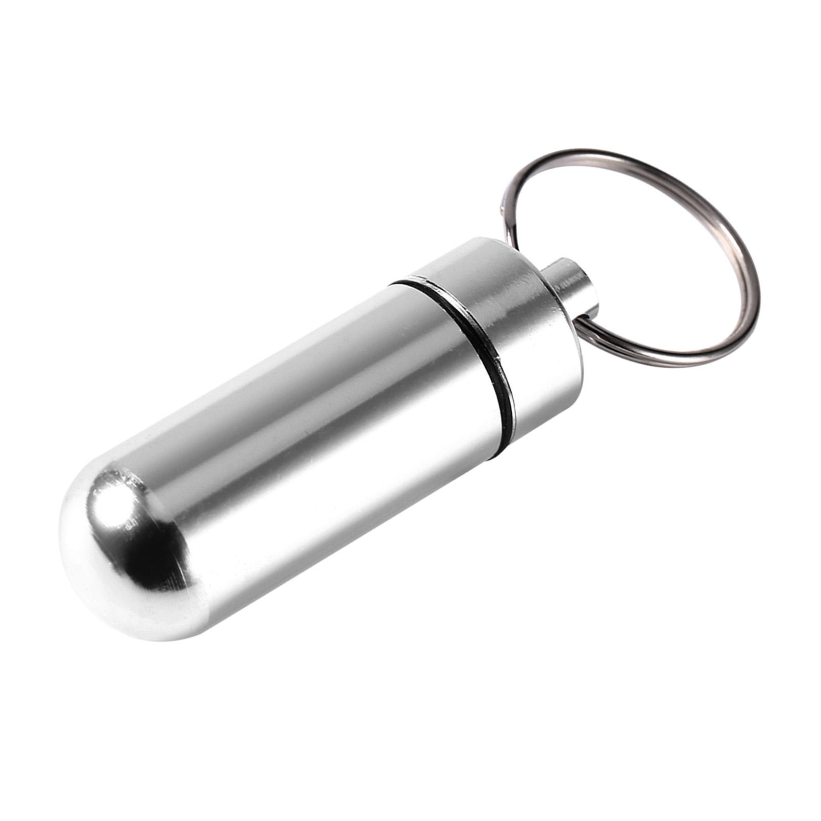 Travel Box,   Keychain, Tablet Storage Case, Perfume Container, Portable Aluminum Holder for Outdoor Activities, Camping, Hiking, Travel