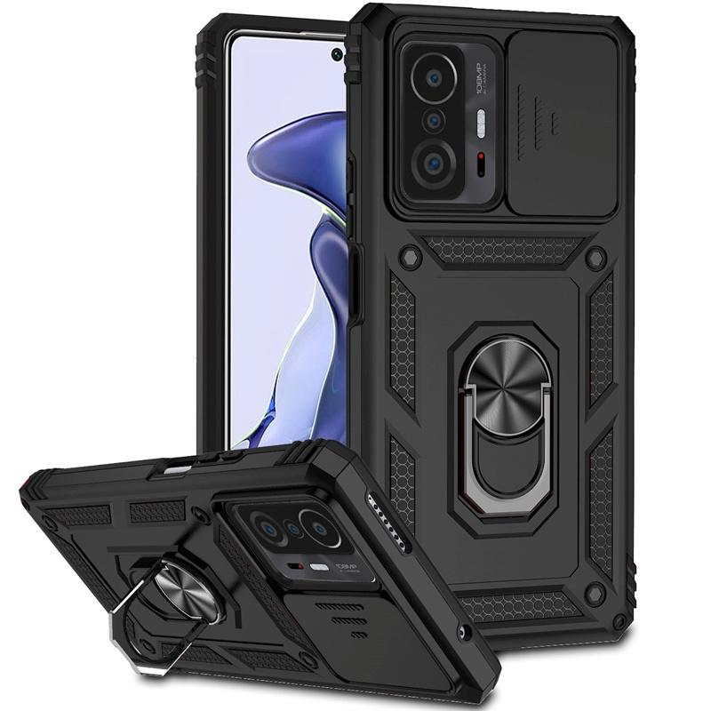 For Xiaomi 11T Pro Case Shockproof Armor Magnetic Holder Ring Funda For Xiomi Mi 11T 11 T Pro 11TPro Mi11T Lens Protector Cover
