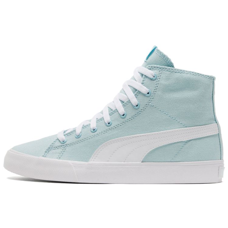 Puma Bari Mid Canvas High Top Skate Shoes Unisex Sneakers White Blue 373891-06