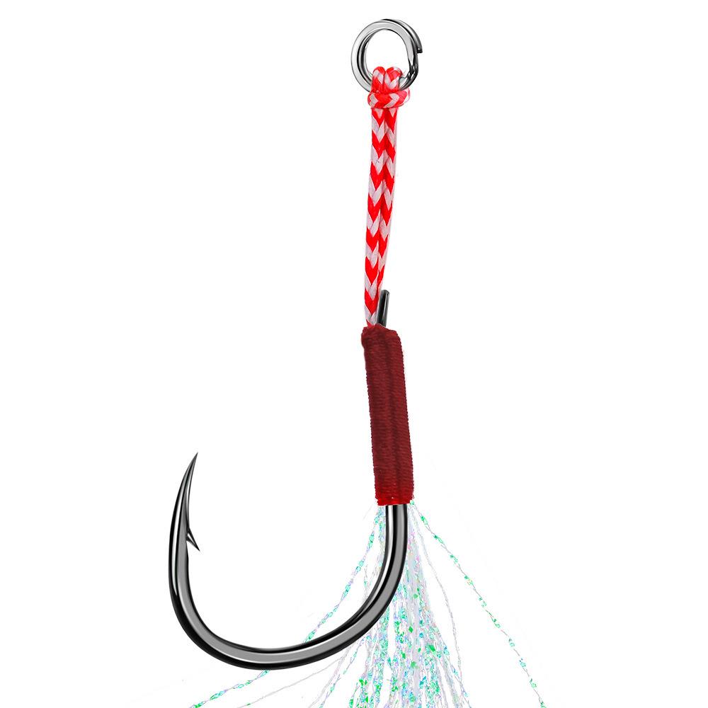 Iron Plate Single Feather Hook for Sea Fishing - Double Hook Lure