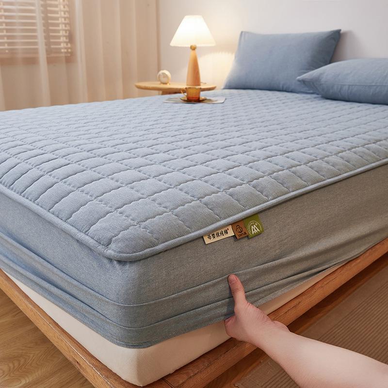 Cotton Washed Cotton Folder Cotton Bed Hat Mattress Bed Cover Fixed Non-slip Cover Protective Cover Full Package Dust Cover