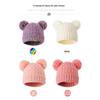 3pc3-12Y Children's Hat, Scarf and Glove Set, Children's Thickened Winter Hat with Snowflake Color Pattern Knitted Cap