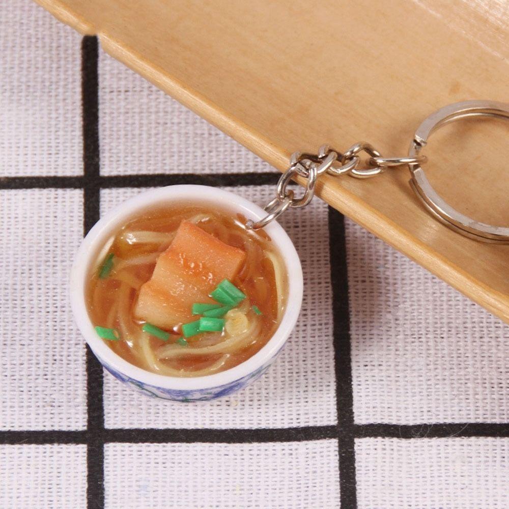 10 Styles Simulation Bowl Food Bowl  Shape Key Chain Pendant Children Play Toys  Play House Food