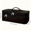 Storage Bag Double-Layer Large Capacity Zipper Travel Case with Hair Tool Compartments Durable Nylon Portable Makeup Bag