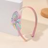 Rainbow Lollipop Headband For Girls Sweet Sparkly Candy Bow Hair Hoop High Elasticity Hairband Children's Hair Accessories