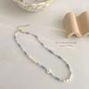 Dopamine Color Pearl Flower Necklace Women'S Summer Light Luxury Clavicle Chain Temperament Design Necklace