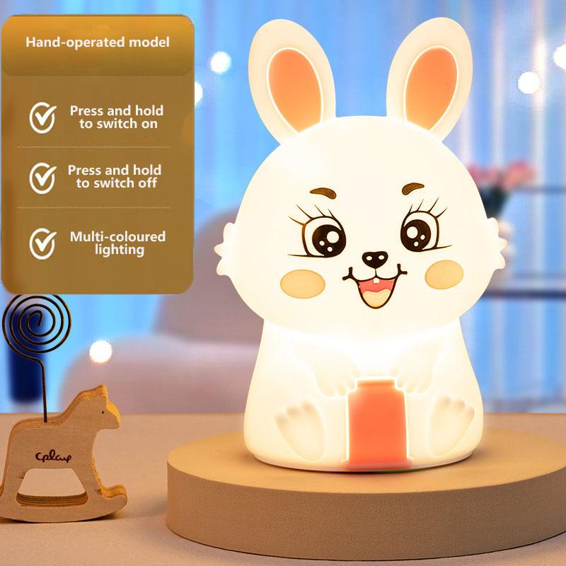 

New Cute Rabbit Remote-Controlled Night Light Stress-Relieving Night Light Bedroom Night Light Birthday Gift Valentine s Day Gift Christmas Gift Hand-Tap style