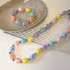 Dopamine Color Beaded Star Tassel Necklace Women's New Temperament Neck Chain Sweet Cool Spice Girl Collarbone Chain