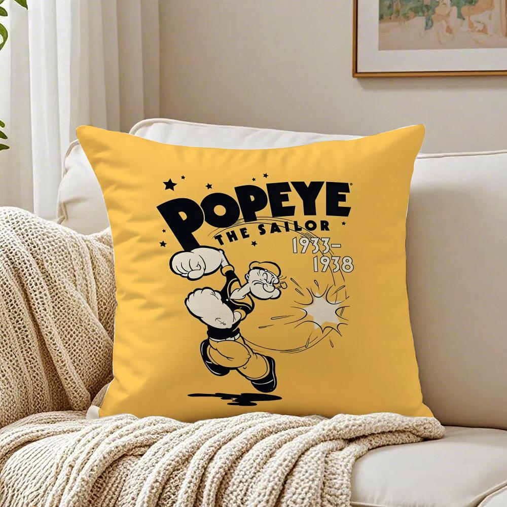 

Fashion Vintage Strong Cartoon PPopeye The Sailors Cushion Cover Pillowcase Antidustmite living Room Sofa Decor Cushion Room 30X30cm