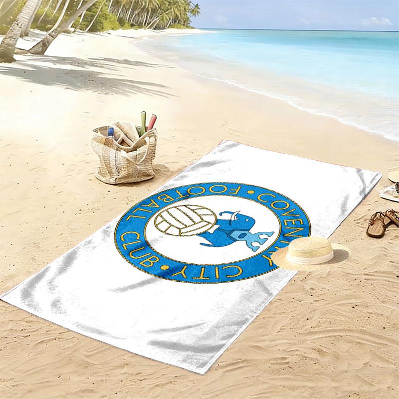Coventry City Print Beach Towel, Large Soft Quick Dry Towel for Beach Camping Swimming