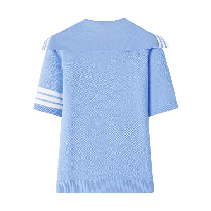 Navigare Italy Women's Striped Sailor Collar Knitted Cardigan