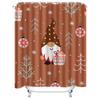 TU Festive Gnome Shower Curtain Christmas Holiday Bathroom Decor Waterproof Fabric Holiday Gnomes Xmas Shower Curtain Set