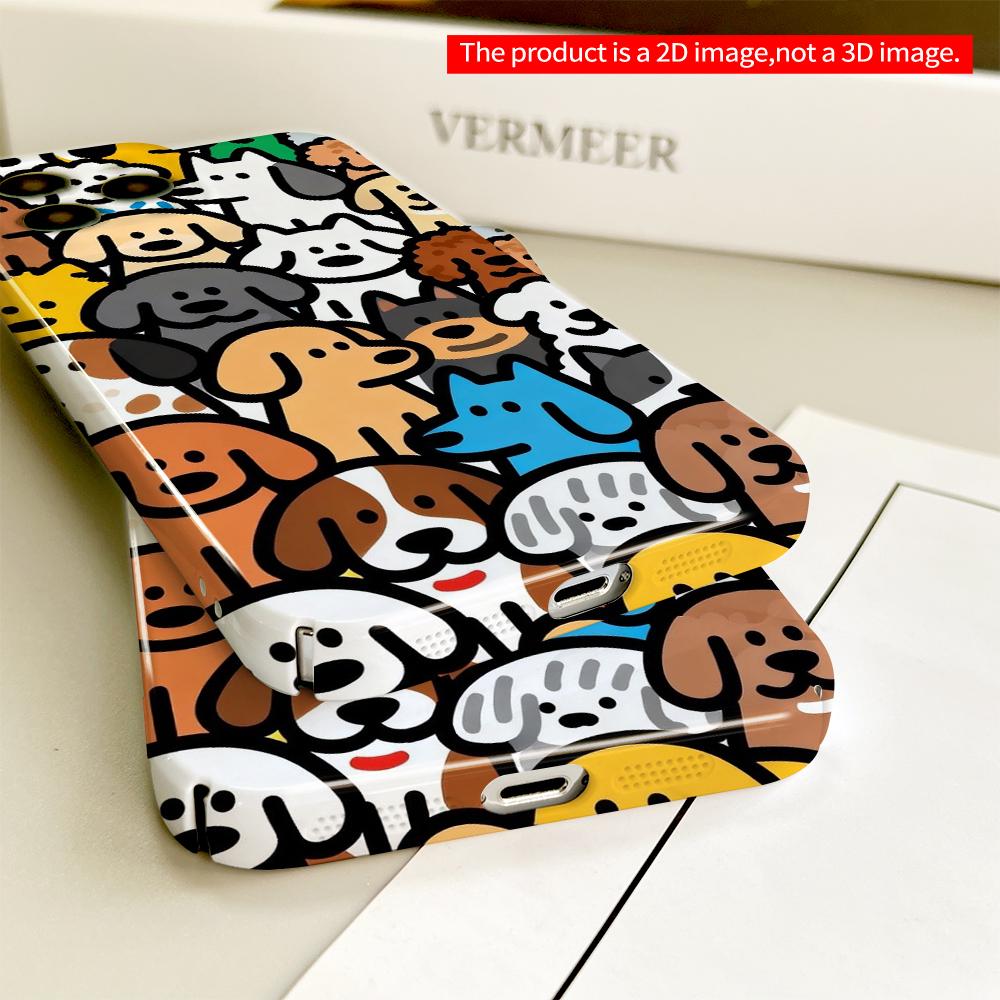 Cute Dog Pattern Phone Case All Inclusive Film Hard Phone Case, Compatible with iPhone 18 Pro Max 17 16 15 14 13 12 11
