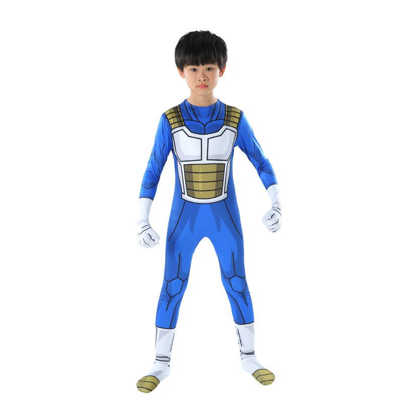 Children'S Wukong Cosplay Suit Super Saiyan Dragon Ball Super One-Piece Tights Vegeta Clothes Hero Suit